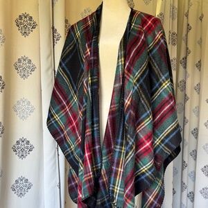 Woolrich Multicolor Plaid Cape